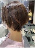 髪質改善/ヌーディーカラー/ショートボブ/大人ショート/大倉山