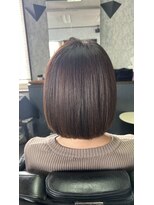 ショーアンドジェリック サロン アカデミー(sho&jeric salon academy)&nbsp;50代女性のキレイめパッツンボブ☆メテオカラーで同時に髪質改善