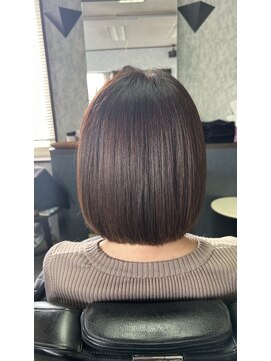 ショーアンドジェリック サロン アカデミー(sho&jeric salon academy) 50代女性のキレイめパッツンボブ☆メテオカラーで同時に髪質改善