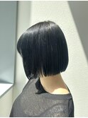 切りっぱなし × ブルーブラック