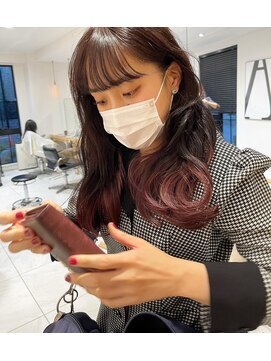 ガリカ 渋谷(Gallica) 【mami】大人ゆるふわラベンダーココアブリーチなしダブルカラー