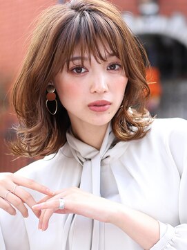 グランド(GRAND) 大人かわいい/ひし形レイヤー/ベージュアッシュ／20代30代40代