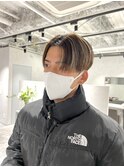 前下がりセンターパート ハイライト