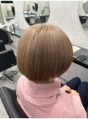 ショート×ベージュカラーダブルカラー成増