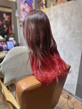 ヲタクに美容室は難しい。 推しカラーにも！ハッキリカラーのグラデーションカラー