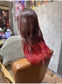 推しカラーにも!ハッキリカラーのグラデーションカラー