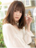 ハイライトカラーくせ毛風小顔エアリーミディc6大宮20代30代40代