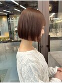 似合わせカット ボブヘア 縮毛矯正 ミニボブ 切りっぱなしボブ
