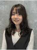 デジパパーマミディアムレイヤーカーリーヘア原宿