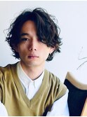 外国人風のカールパーマ