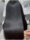 ロングヘアーダークグレージュ髪質改善 松阪美容室