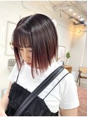 切りっぱなしボブ/大人女子におすすめ/ミニボブ/束感カット