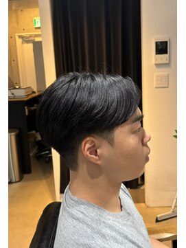 ブルニール 心斎橋(BLEUNIR) メンズ　センターパート　ナチュラル　ニュアンスパーマ