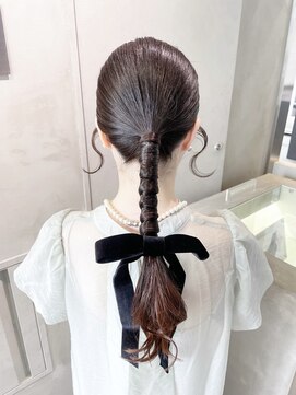 ブルー 仙台店(Blue) ヘアセット 結婚式お呼ばれ 編みおろし 【mt___213r】