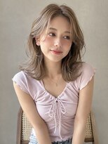 リア トーキョー(Lia TOKYO)&nbsp;【工藤武士】顔まわりレイヤーと柔らかベージュの大人ミディアム