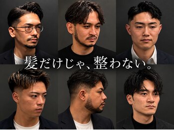 銀座 シノ 灯(shino HANARE)の写真/【第一印象は顔まわりで決まる】眉ワックスで整った印象が続く。シェービングまで一度で完結する理容室