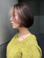 アルバム 銀座(ALBUM GINZA)&nbsp;ミディアムベージュボブ韓国_ba590101