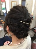 ☆ボブでも可愛くアレンジ編み込みアップ☆