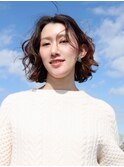 《似合わせパーマ》小顔効果◎カジュアルウェーブボブ