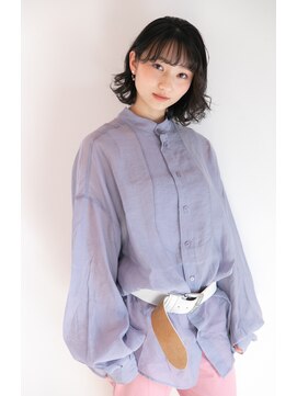 マウロア(MAULOA) 【MAULOA】束感エアリー×ゆるふわボブ 黒髪 シースルーバング
