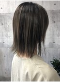 ミルクティーベージュ 外ハネボブネオウルフ
