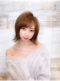 外ハネミディアムボブ
