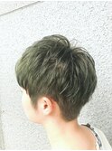 ベリーショート×ハイライト×グリーン