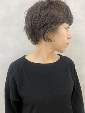 エンドリンク(endlink) 暗髪ショートボブパーマ