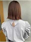 小顔大人可愛い外ハネミディアム30代40代ぷつっとカット