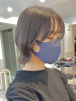 グラフ 蔵前(GRAFF)&nbsp;ニュアンスカラー/外ハネボブ/ショートボブ/流し前髪/ナチュラル