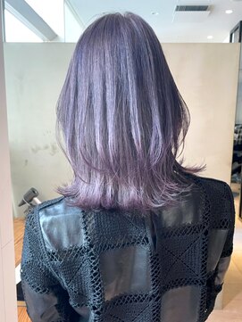 アイティーバイアルバム 八王子店(IT by ALBUM) ラベンダーグレージュ_アースカラーくびれヘアツートン_ba363221