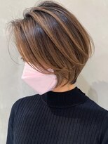 アイティーバイアルバム 下北沢店(IT by ALBUM)&nbsp;ショートバレイヤージュ_ホワイトグレージュネビージュ_ba386373