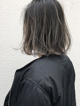 マイ ヘア デザイン 岡崎(MY hair design) ハイライトグラデーションボブのヘルシースタイル【堀研太】