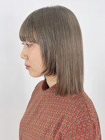 アイティー バイ アルバム 中野店(IT by ALBUM)&nbsp;ミルクティーベージュ_斜めバンググレージュカラー_ba462391