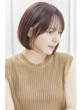 ミチオ ノザワ ヘアサロン ギンザ(Michio Nozawa HAIR SALON Ginza) シースルーバングと丸みボブ×似合わせカット【瀧上丈司】