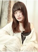大人ガーリー/ぱっつん前髪/姫カット/レイヤーロング/元町
