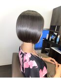 【ツヤ髪】切りっぱなしボブ/ミニボブ/大人ボブ/高濃度水素Tr