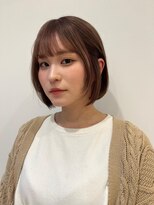 サラビューティーサイト 九大学研都市店(SARA Beauty Sight) 【晴音のきゅんhair】ミルクティーベージュ×ボブ