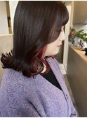 イヤリングカラーピンクレッド