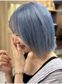 透明感抜群♪ダブルカラーブリーチアイスブルー