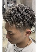 極道パーマ×ホワイトメッシュ
