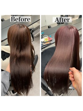 リラエ(North Lyrae) プレミアム美髪カラー+ヘアエステトリートメントBefore/After★