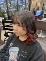 キャラ 池袋本店(CHARA)&nbsp;ボブスタイルにインナーカラーが可愛い【インナーカラー】