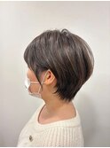 大人かわいいショート×オリーブブラウン
