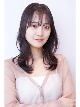 エースハバナ 渋谷(1 HAVANA) ミディアムレイヤー/20代30代大人かわいい/グレージュカラー