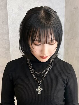 アルバム 銀座(ALBUM GINZA) ミディアムボブウルフレイヤー前髪カット美髪_F30637