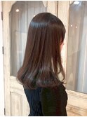 セミロング/髪質改善/透明感/艶髪/マロンブラウン