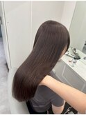 16334黒髪オリーブグレー髪質改善レイヤーチャコールグレー