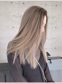 ハイトーンケアブリーチミルクティーベージュダブルカラー岡山駅