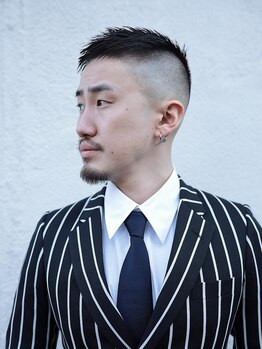 フェードアンドライン 秋田店(FADE&LINE the BARBER)の写真/どの角度から見てもキマる!!求めたデザイン以上のFADE&LINEスタイル【秋田】